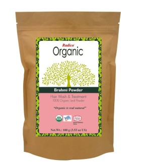 RADICO ORGANIC BRAHMI 100% Natuurlijke BIO Organic Care, Volume, Voedende Poeder 100g